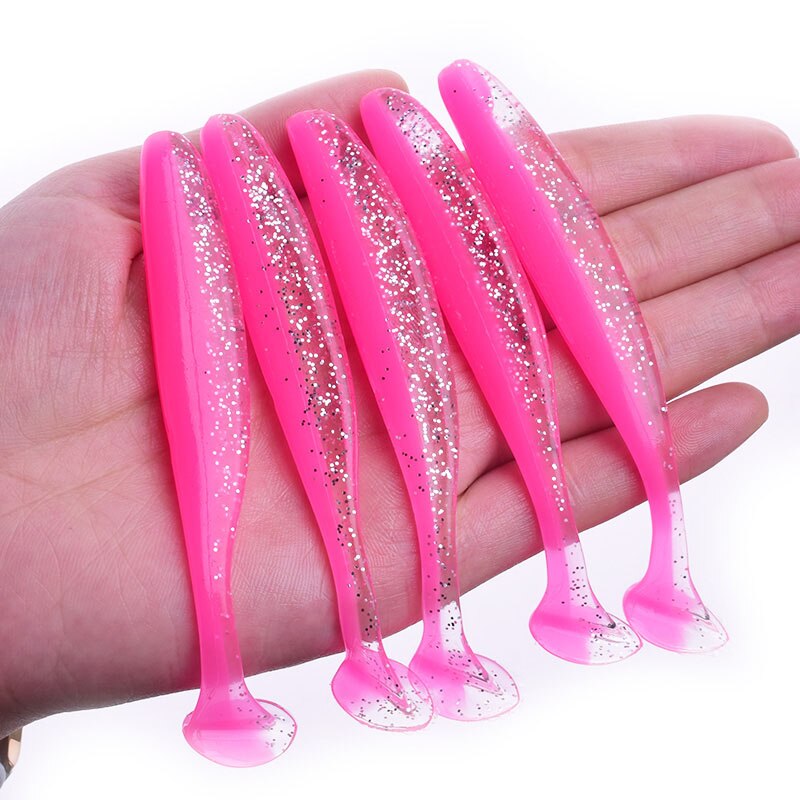 Proleurre Jigging Wobblers Fishing Lure 95mm 75mm 50mm shad T-tail soft bait Aritificial Silicone Lures Bass Pike Fishing Tackle