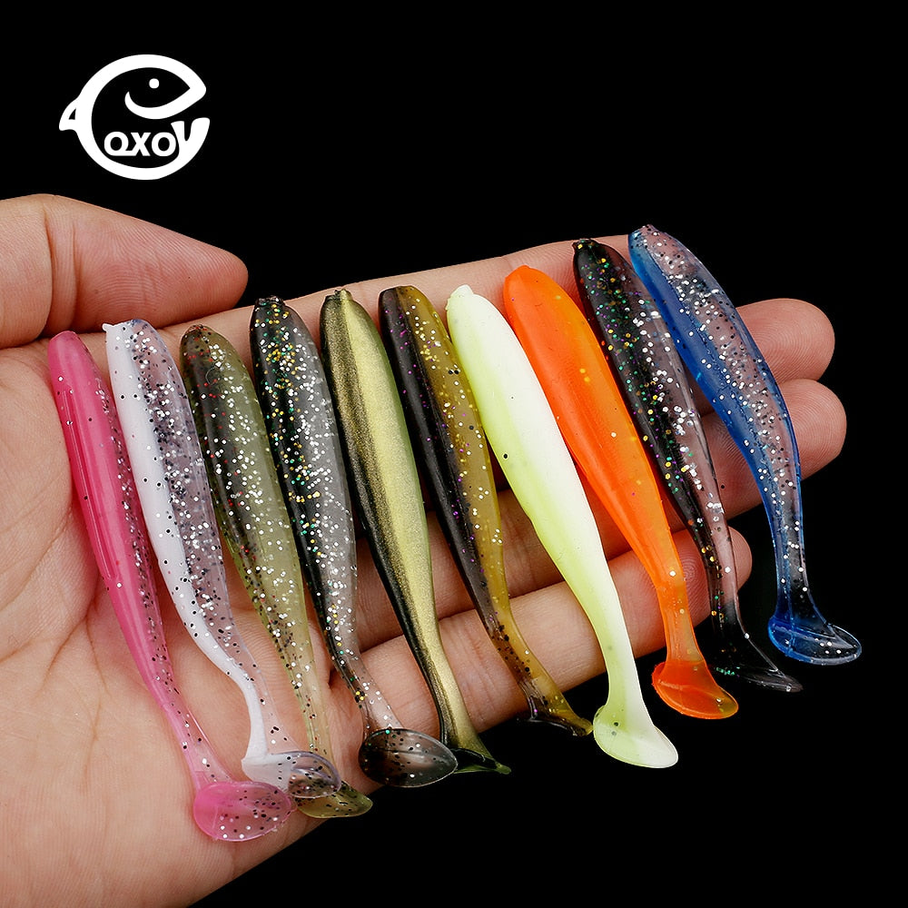 QXO 10pcs/Lot Soft Lures Silicone Bait 7cm 2g Goods For Fishing Sea Fi