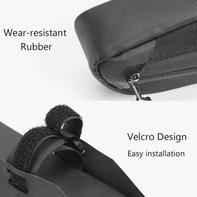 1.5L Bike Bag Waterproof Reflective Large Capacity Front Top Tube Frame Bag Wear-resistant