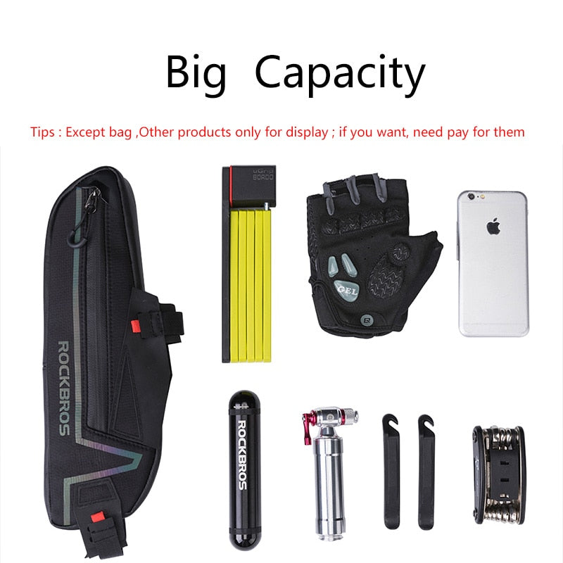 1.5L Bike Bag Waterproof Reflective Large Capacity Front Top Tube Frame Bag Wear-resistant