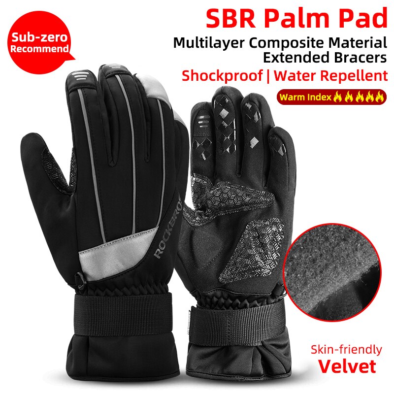 -40 Degree Winter Cycling Gloves Thermal Waterproof Windproof MTB Bike Gloves