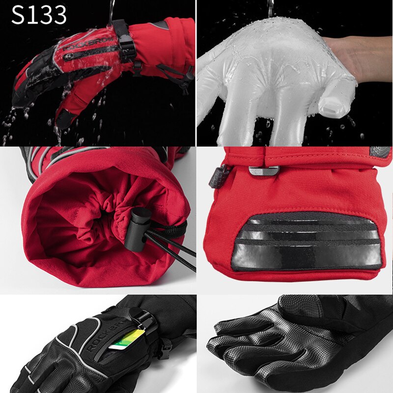 -40 Degree Winter Cycling Gloves Thermal Waterproof Windproof MTB Bike Gloves
