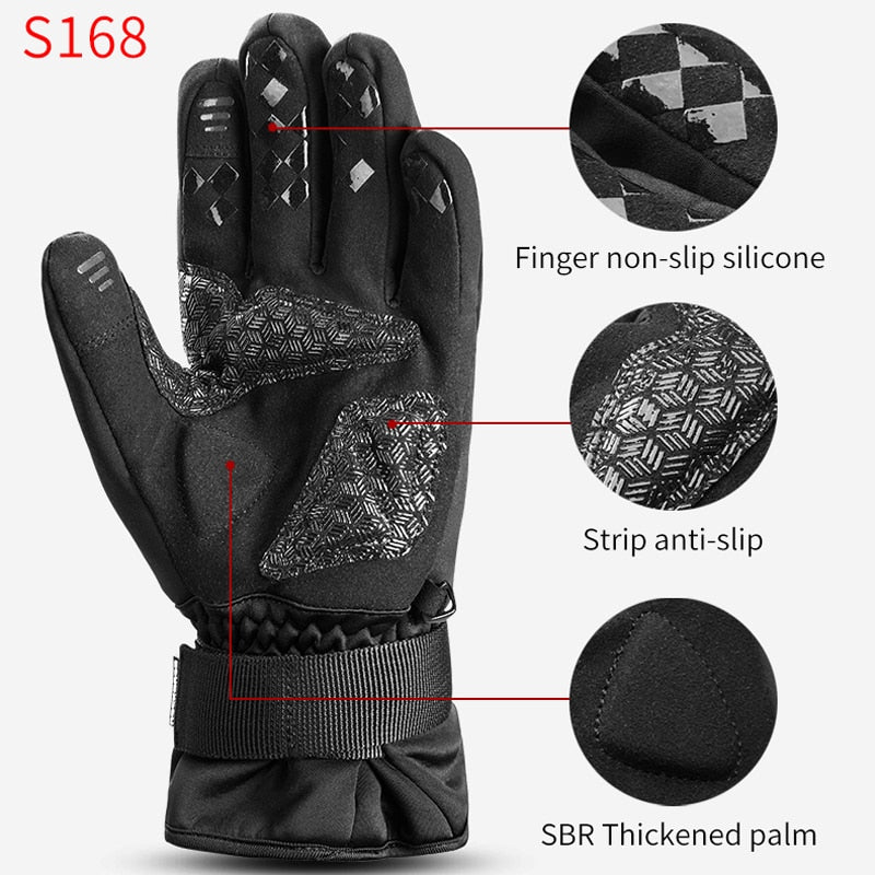-40 Degree Winter Cycling Gloves Thermal Waterproof Windproof MTB Bike Gloves