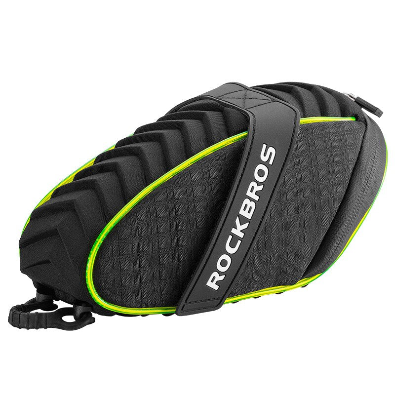 Bicycle Bag MTB Road Luminous Saddle Bags Seat Cycling Tail Rear Pouch Bag With Rain Cover