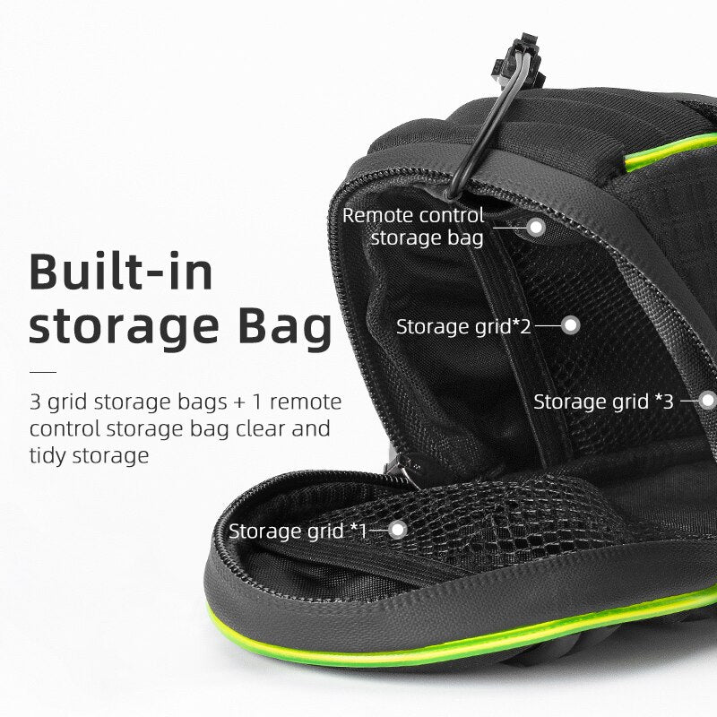 Bicycle Bag MTB Road Luminous Saddle Bags Seat Cycling Tail Rear Pouch Bag With Rain Cover