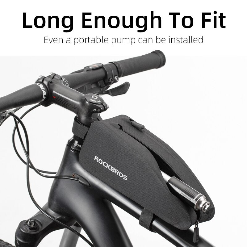 Bicycle Bag Rainproof Top Front Tube Parcel Big Capacity Nylon Ultralight Double Zipper Pocket