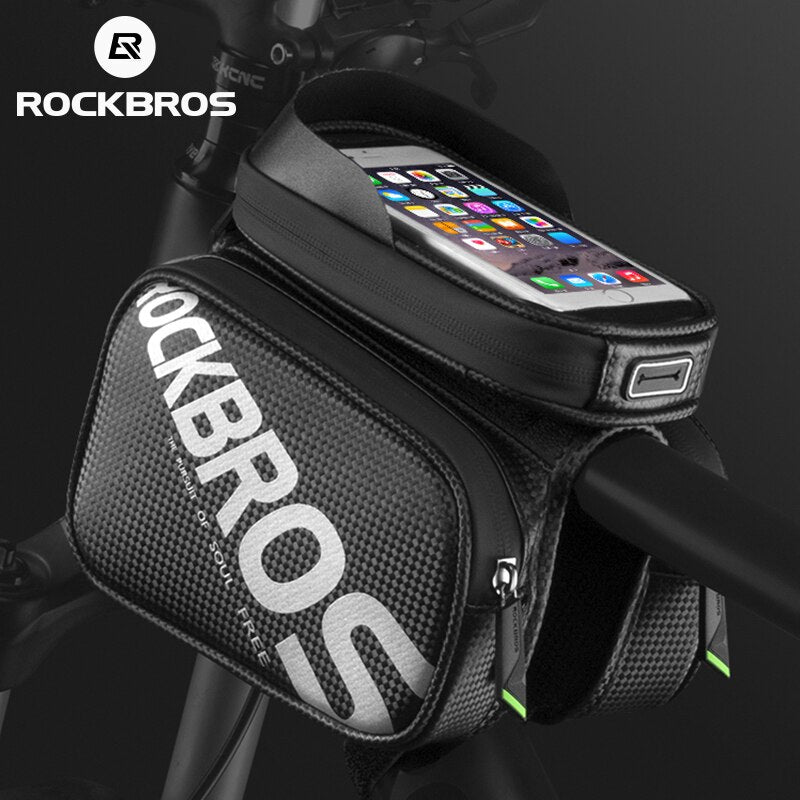 Bicycle Bag Rainproof Touch Screen Phone Top Tube Bag MTB Road Bike Frame Front Saddle Bag & Pannier