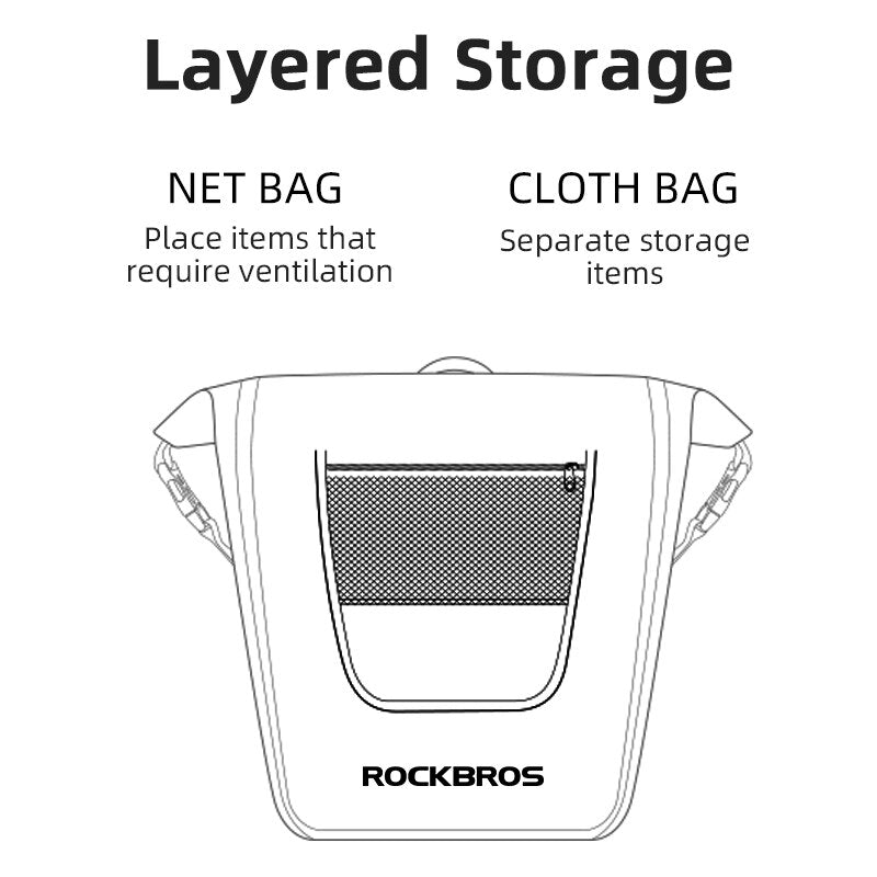 Bicycle Bag Waterproof 10-18L Portable Bike Bag Pannier Rear Rack Tail Seat Trunk Pack Cycling
