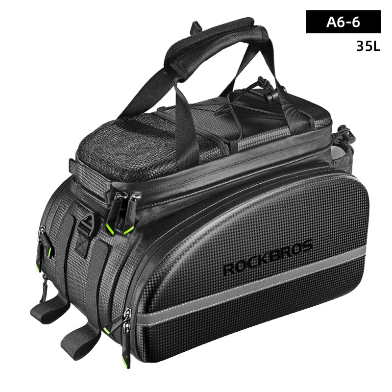 Bicycle Carrier Bag Bike Rack Bag Trunk Pannier Cycling Multifunctional Travel Bag with Rain Cover