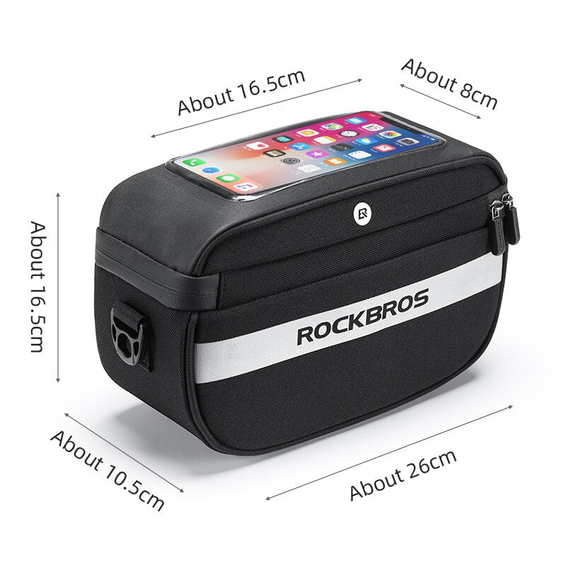 Bicycle Front Bag TPU Touch Screen Electric Bicycle Handlebar Bag High Capacity MTB Road Bike Bag