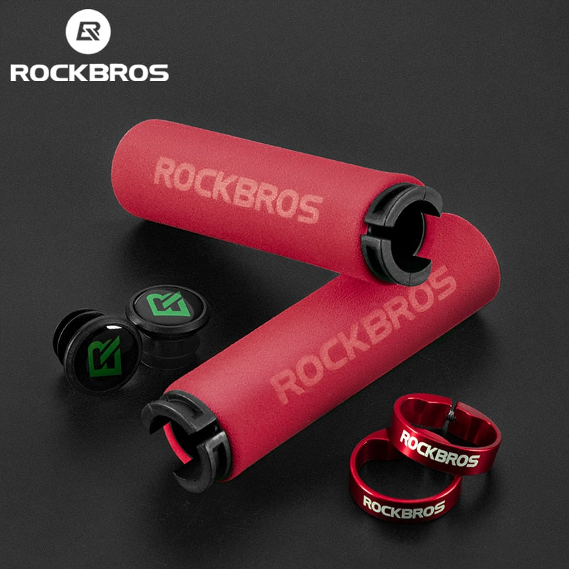 Bicycle Grips MTB Silicone Sponge Handlebar Grips Anti-skid Shock-absorbing Soft Bike Grips
