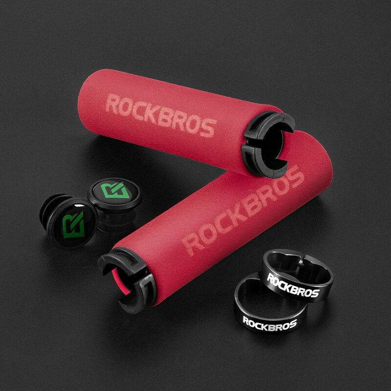 Bicycle Grips MTB Silicone Sponge Handlebar Grips Anti-skid Shock-absorbing Soft Bike Grips