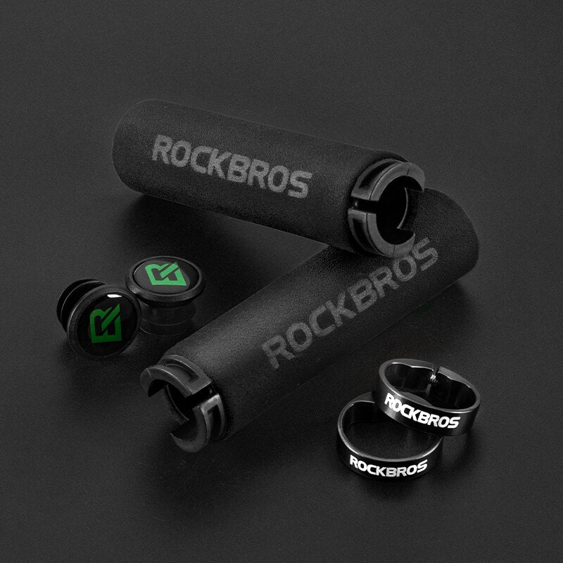 Bicycle Grips MTB Silicone Sponge Handlebar Grips Anti-skid Shock-absorbing Soft Bike Grips