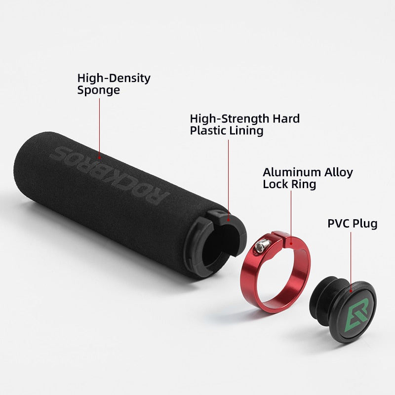 Bicycle Grips MTB Silicone Sponge Handlebar Grips Anti-skid Shock-absorbing Soft Bike Grips