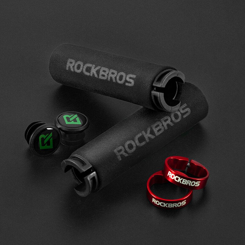 Bicycle Grips MTB Silicone Sponge Handlebar Grips Anti-skid Shock-absorbing Soft Bike Grips