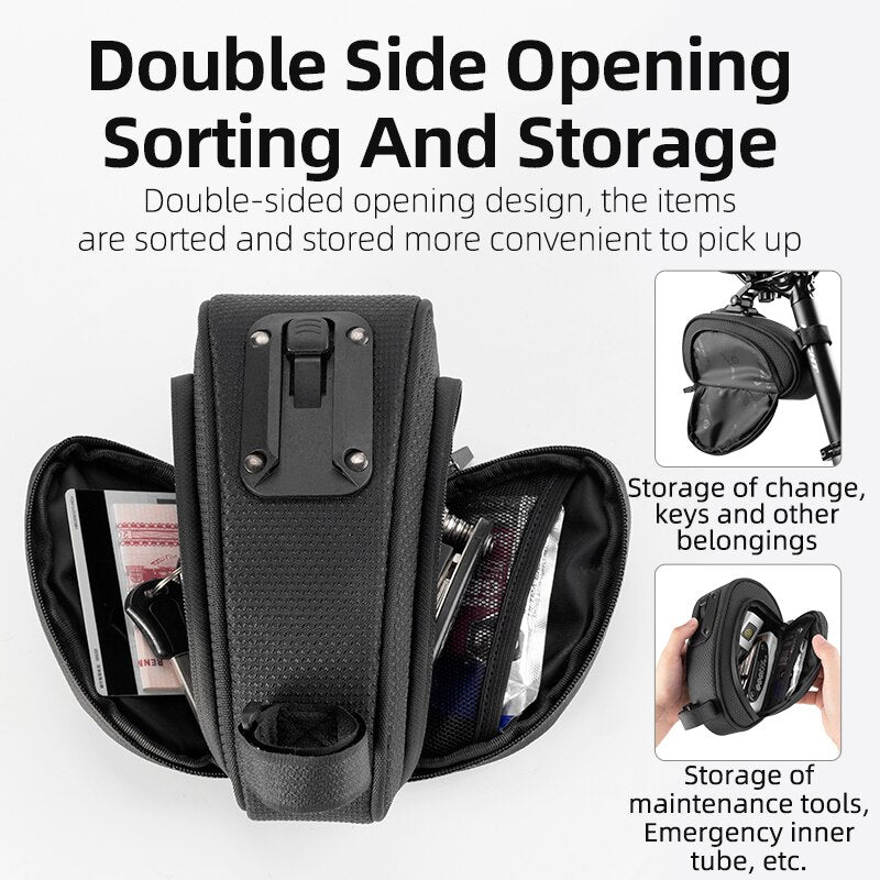 Bicycle Rear Bag Feflective Waterproof Saddle Seatpost Cycling Storage Panniers Folding Bike Tail Bags