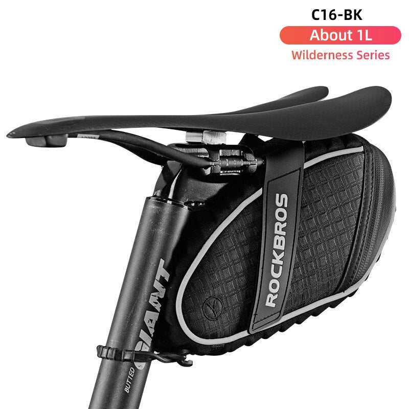 Bike Bag 3D Shell Rainproof Saddle Bag Reflective Bicycle Bag Shockproof Cycling Rear Seatpost Bag MTB Bike Accessories