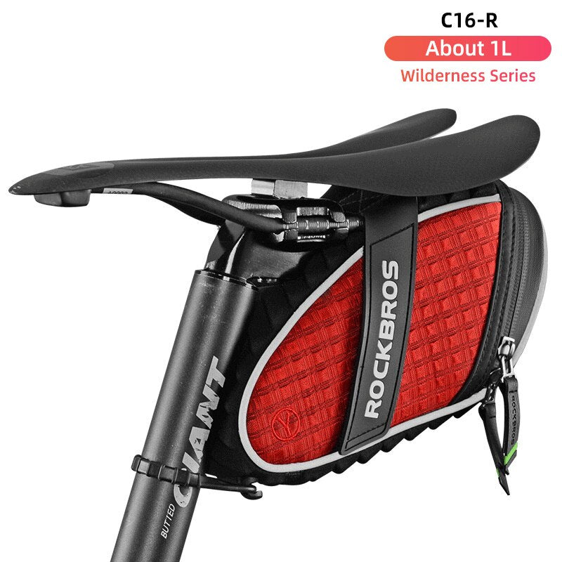 Bike Bag 3D Shell Rainproof Saddle Bag Reflective Bicycle Bag Shockproof Cycling Rear Seatpost Bag MTB Bike Accessories
