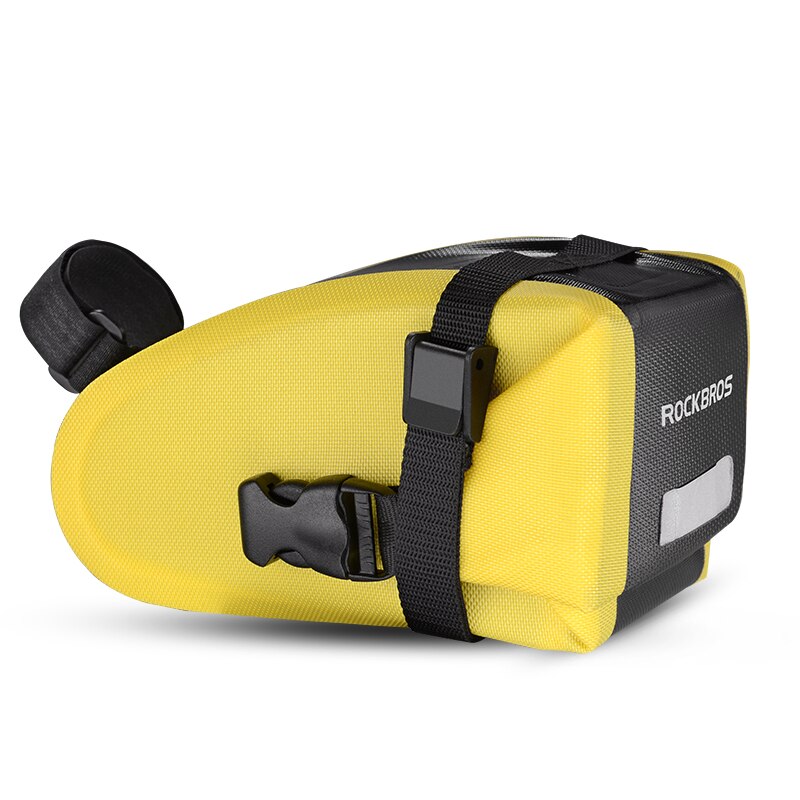 Bike Bag Portable Rainproof TPU Highlight Reflective Strip Saddle Folding Parcel Big Capacity Pocket