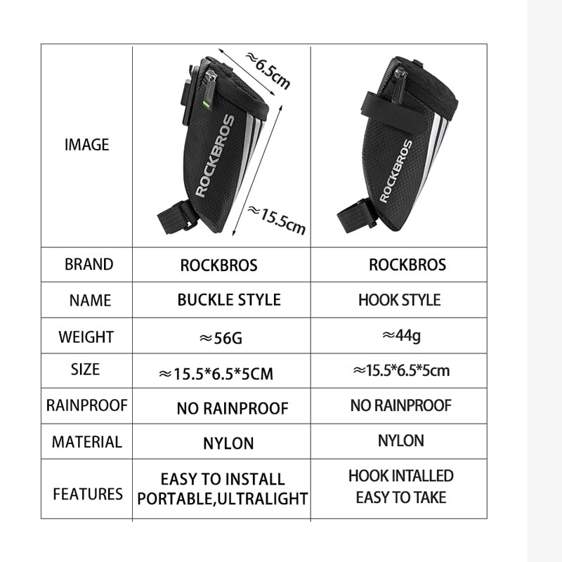 Bike Bag Portable Reflective Saddle Bag Tail Seatpost Nylon Bicycle Bag MTB Road Bike Bag Panniers