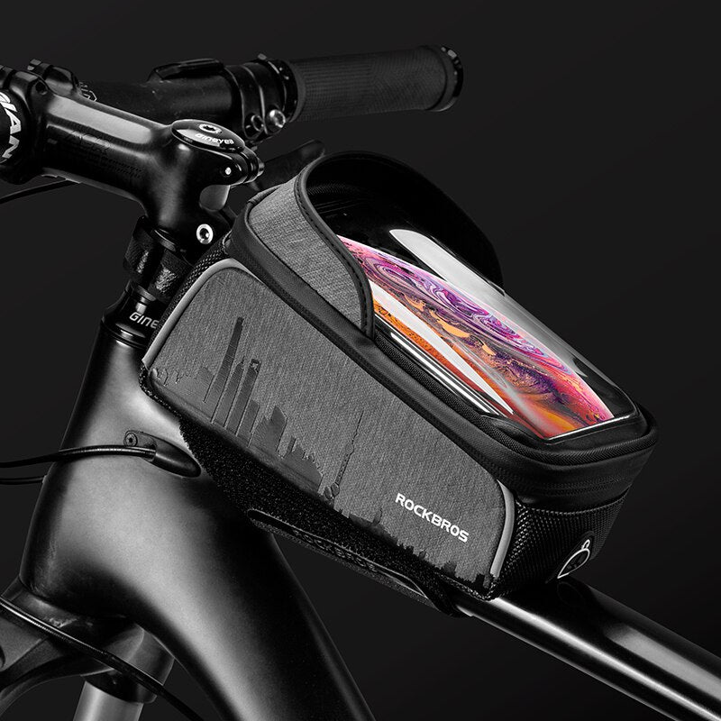 Bike Bag TPU Touch Screen Top Tube Bag Waterproof 6.5 Inch High Capacity MTB Bicycle Saddle Bag