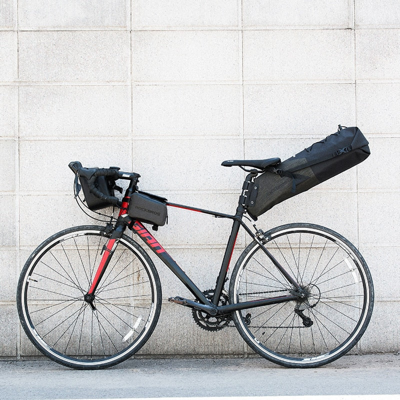 Bike Bag Waterproof Reflective 10L Large Capacity Saddle Bag Cycling Foldable Tail Rear Bag