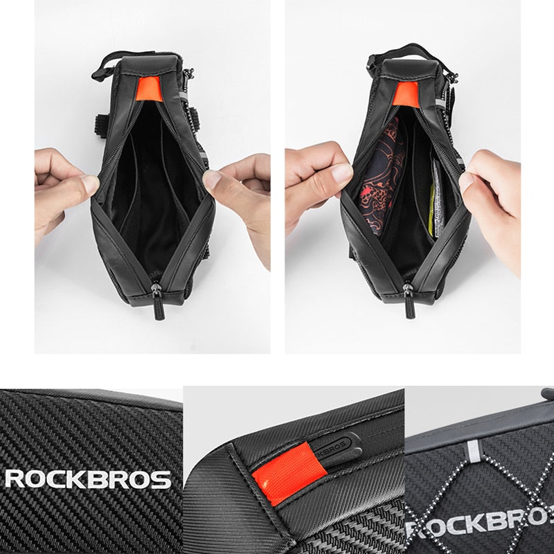 Bike Bag Waterproof Reflective Front Top Frame Tube Bag Large Capacity Ultralight Bicycle Bag Cycling Pannier Bag 1L