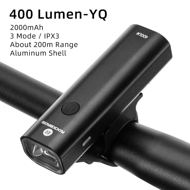 Bike Light Rainproof USB Rechargeable LED 2000mAh MTB Front Lamp Headlight Aluminum
