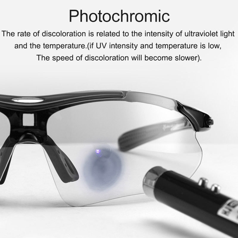 Cycling Glasses Photochromic Bicycle Sports Sunglasses Men Women UV400 MTB Road Bike