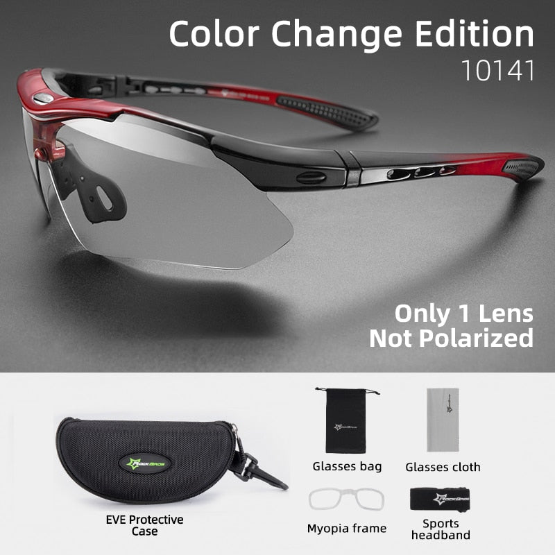 Cycling Glasses Photochromic Bicycle Sports Sunglasses Men Women UV400 MTB Road Bike