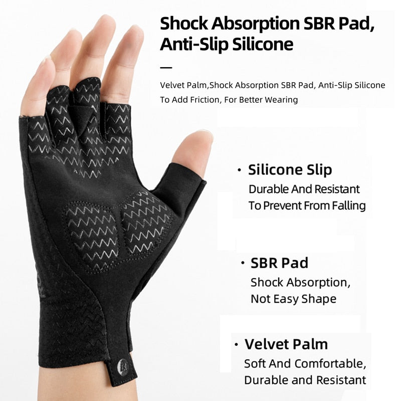 Cycling Gloves Autumn Spring MTB Bike Gloves SBR Pad Half Finger Breathable Shockproof Gloves