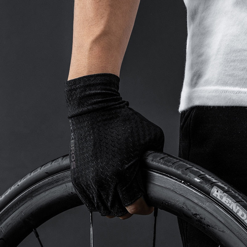 Cycling Gloves Autumn Spring MTB Bike Gloves SBR Pad Half Finger Breathable Shockproof Gloves