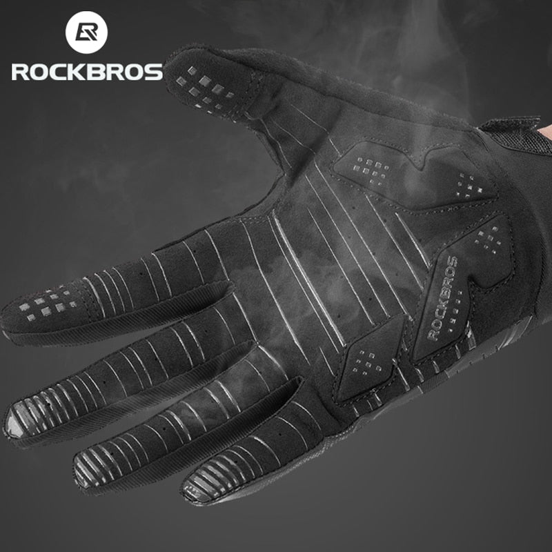 Cycling Gloves Windproof Breathable Full Finger Bike MTB Gloves Anti-slip Shock-absorbing Gloves