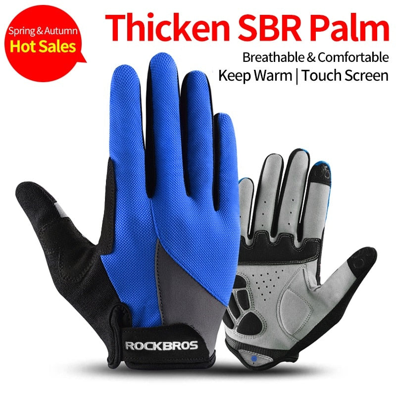 Cycling Men's Gloves Spring Autumn Bike Cycling Gloves Sports Shockproof Breathable Gloves