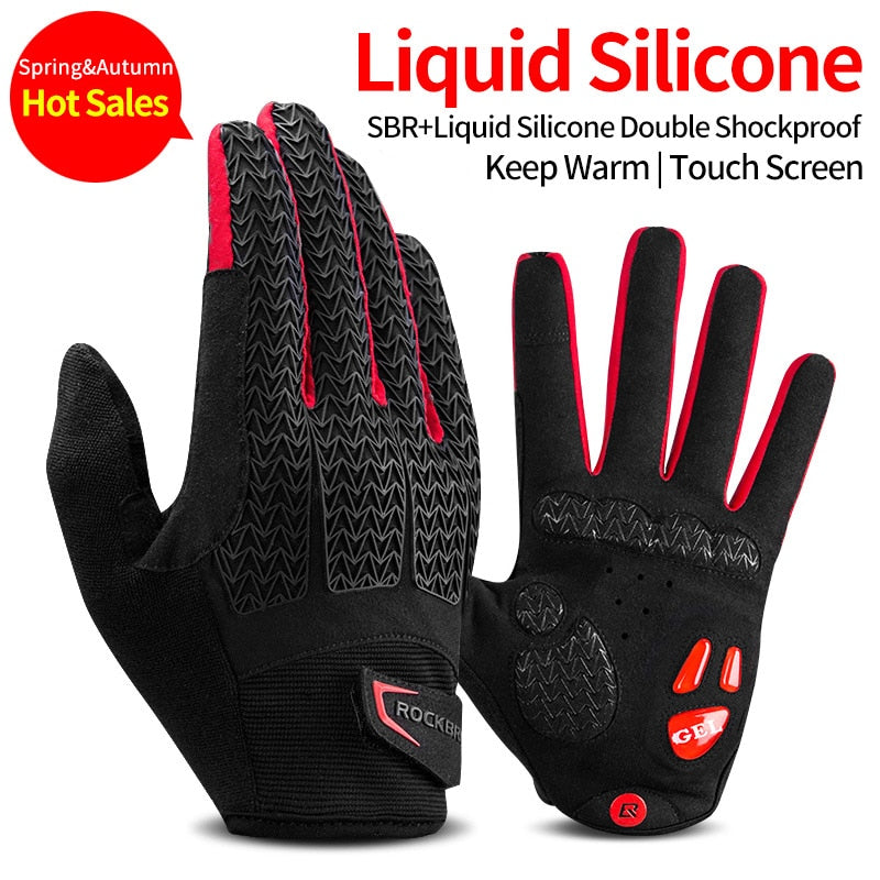 Cycling Men's Gloves Spring Autumn Bike Cycling Gloves Sports Shockproof Breathable Gloves