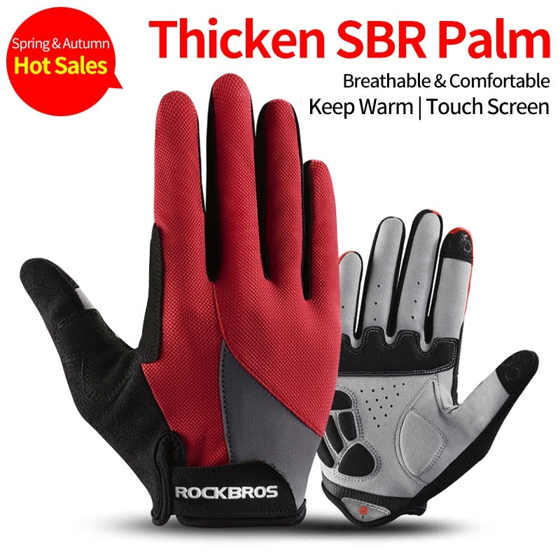 Cycling Men's Gloves Spring Autumn Bike Cycling Gloves Sports Shockproof Breathable Gloves