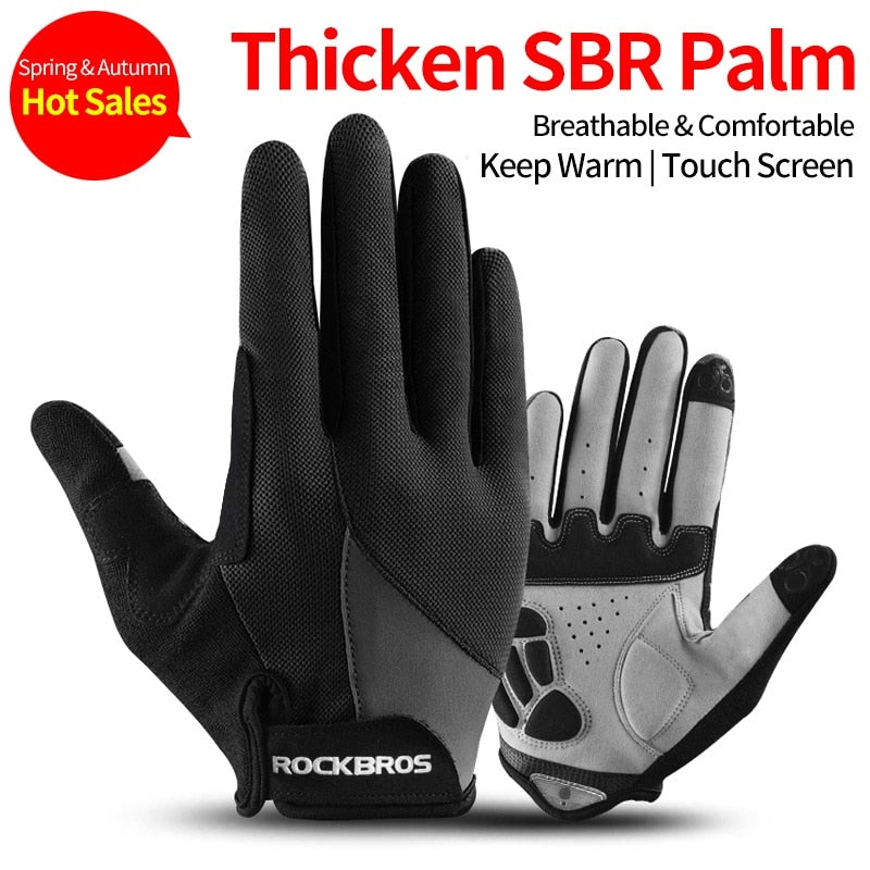 Cycling Men's Gloves Spring Autumn Bike Cycling Gloves Sports Shockproof Breathable Gloves
