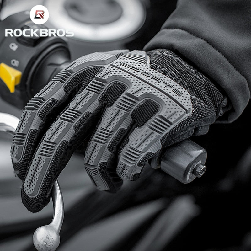 Cycling gloves SBR 6mm Thickened Pad Shockproof Breathable GEL Bike Gloves Full Finger Gloves