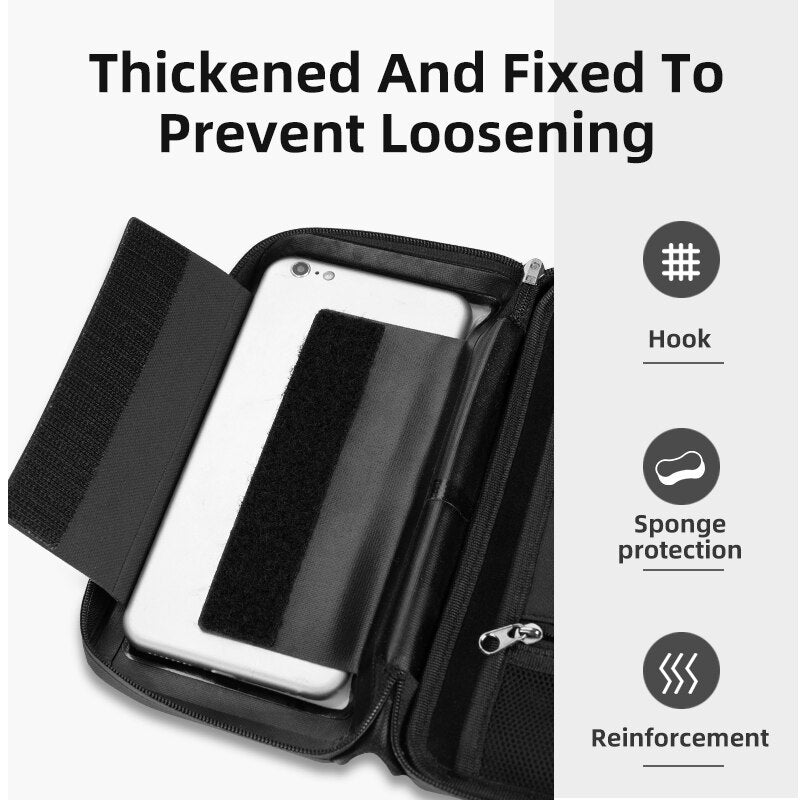Full Waterproof Bicycle Bag Rotatable Bike Front Phone Bag Touch Screen Rearview Mirror Bag