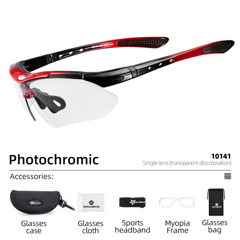 Photochromic Cycling Glasses Bike Bicycle Glasses Sports Men's Sunglasses