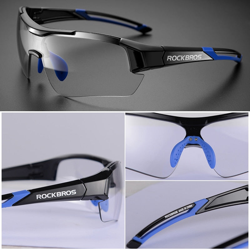 Photochromic Cycling Sunglasses Bike Glasses Eyewear UV400 MTB Road Bicycle Goggles Women Men