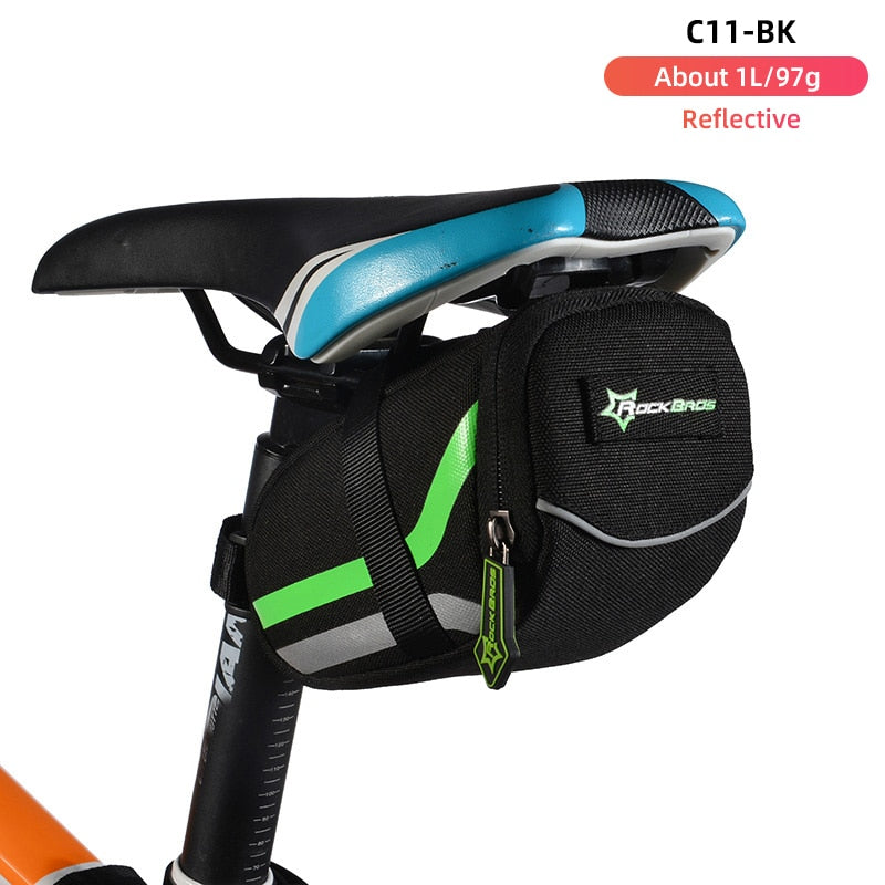 Rainproof Bicycle Bag Shockproof Bike Saddle Bag For Refletive Rear Large Capatity Seatpost MTB Bike Bag Accessories