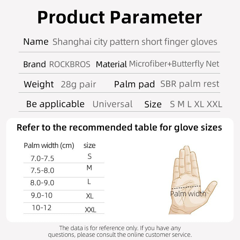 Summer Cycling Half Finger Gloves Anti-slip Breathable Gloves Anti-sweat Reflective Bike Gloves