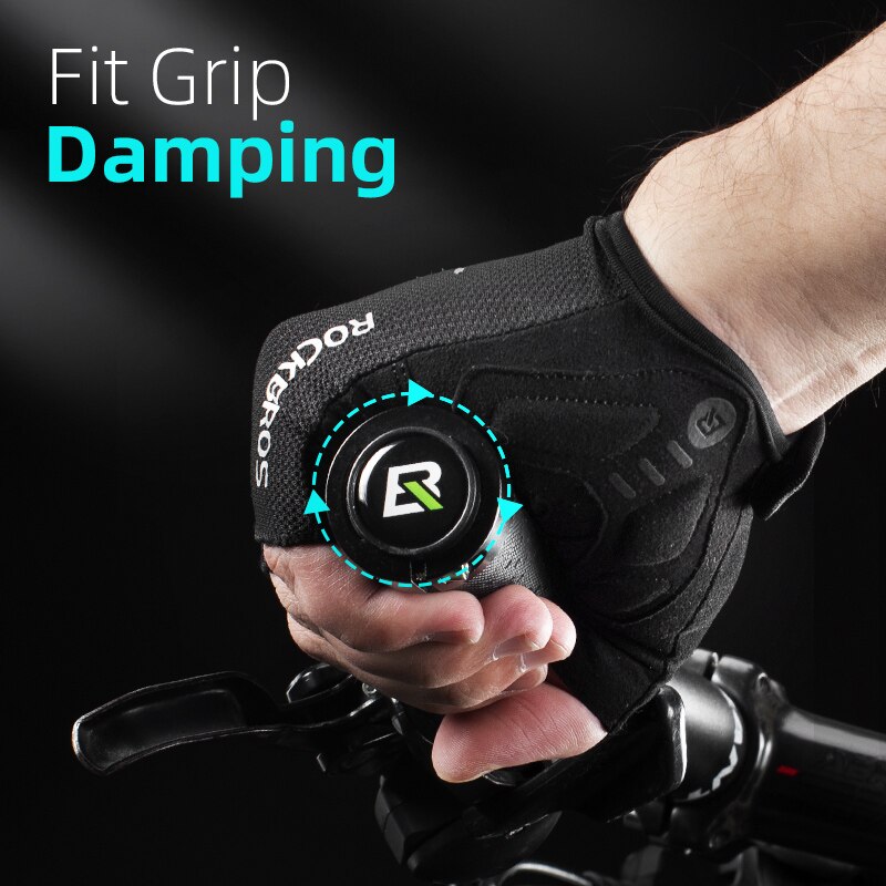 Summer Cycling Half Finger Gloves Anti-slip Breathable Gloves Anti-sweat Reflective Bike Gloves