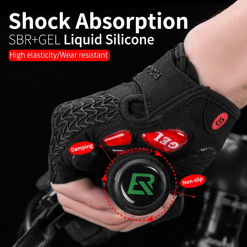 Touch Screen Cycling Gloves MTB Bike Bicycle Gloves GEL Pad Shockproof Half Finger Mittens Gloves