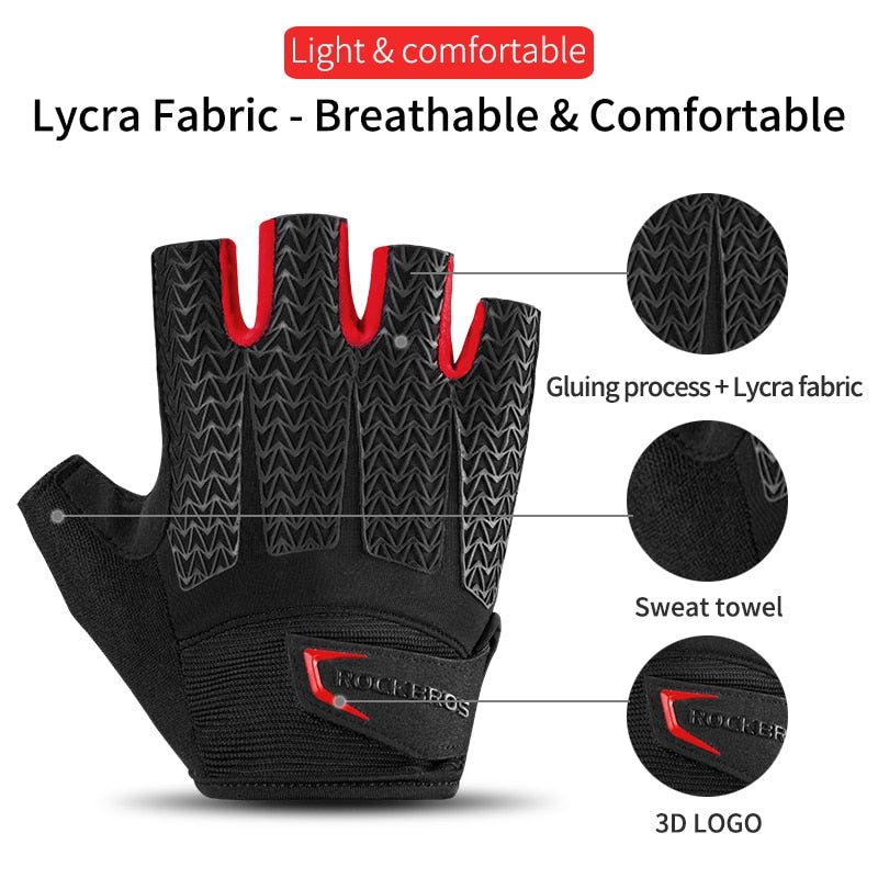 Touch Screen Cycling Gloves MTB Bike Bicycle Gloves GEL Pad Shockproof Half Finger Mittens Gloves