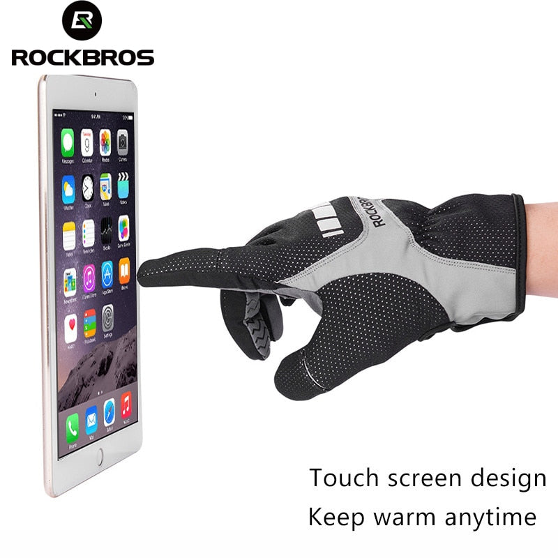 Touch Screen Cycling Gloves Autumn Winter Thermal Windproof Bicycle Gloves Thick Sport Gloves
