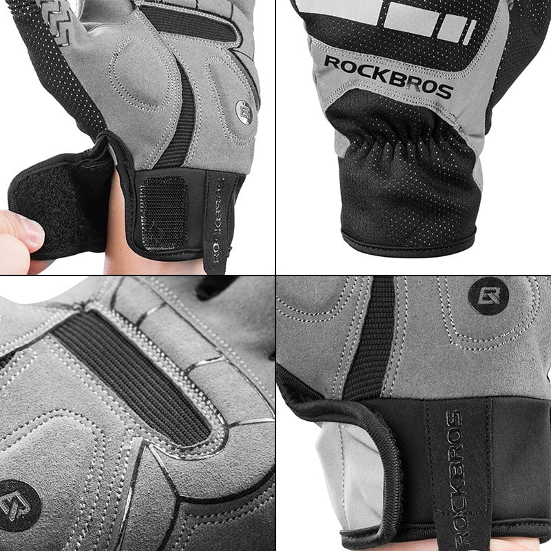 Touch Screen Cycling Gloves Autumn Winter Thermal Windproof Bicycle Gloves Thick Sport Gloves