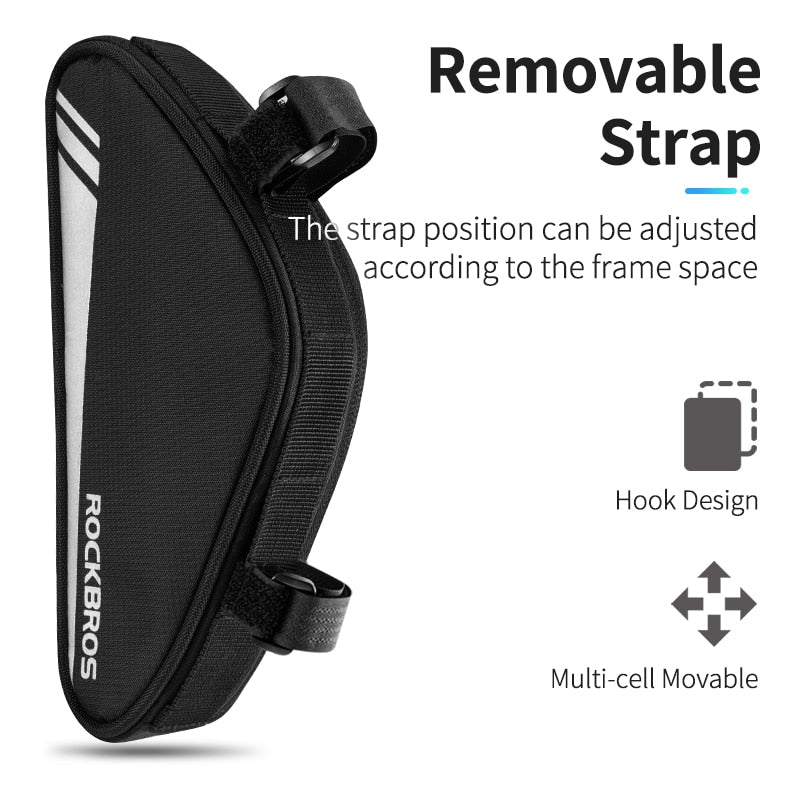 Triangle Beam Bag Bicycle Top Tube Bag Bike Saddle Bag MTB Road Bike Phone Bag 0.7L High Reflective