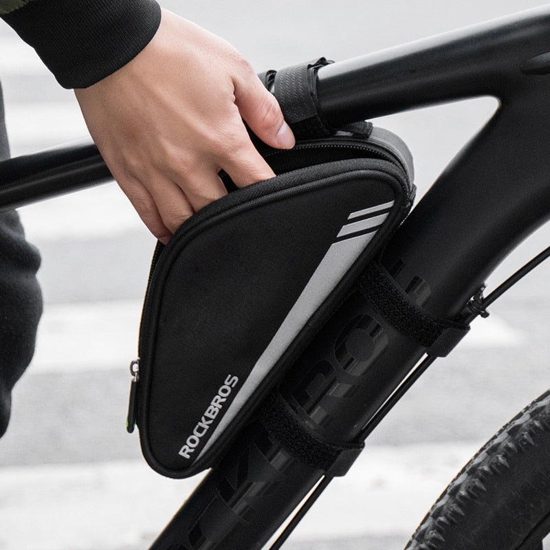 Triangle Beam Bag Bicycle Top Tube Bag Bike Saddle Bag MTB Road Bike Phone Bag 0.7L High Reflective